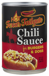 TEXAS TAILGATE CHILI SAUCE - HOT - 1 case 12 / 10 oz cans