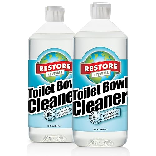 Restore Naturals Non Toxic Toilet Bowl Cleaner - 32 Fl Oz - Plant Based | Septic Safe | Biodegradable - For Porcelain, Ceramic, & Tile - 2 Pack