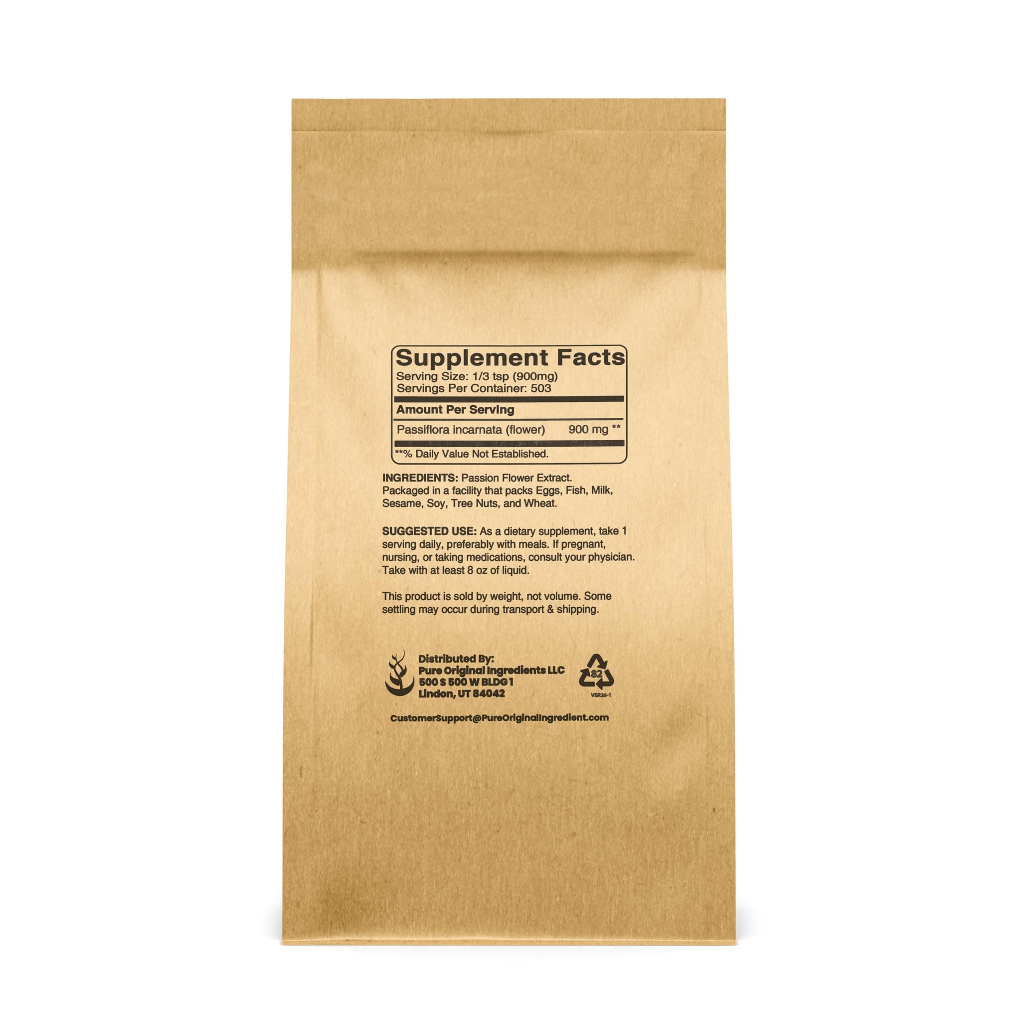 Pure Original Ingredients Passion Flower Extract (1lb) Pure and Natural, Non-GMO, Gluten-Free