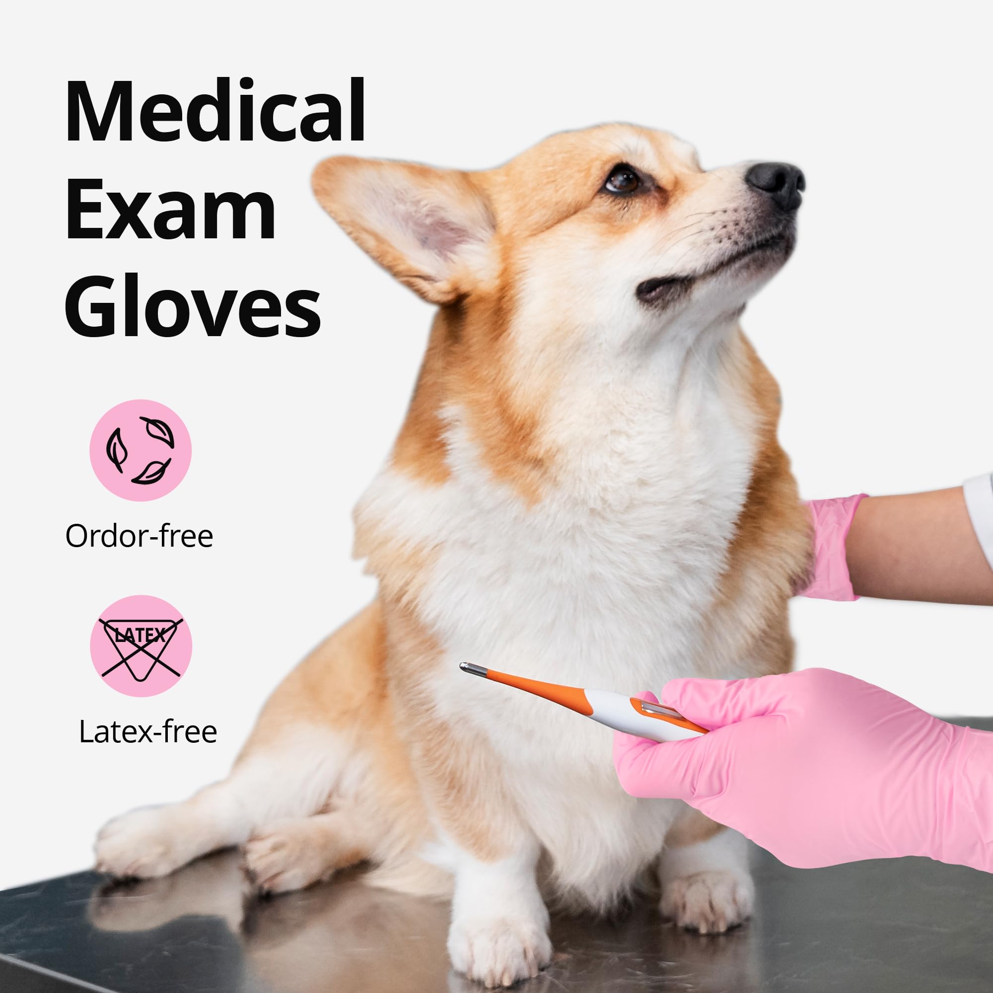 SwiftGrip Nitrile Exam Gloves, 4 Mil, Small, Cherry Blossom, Food Safe Gloves Disposable Latex Free, Powder Free for Cleaning Supplies, Esthetician