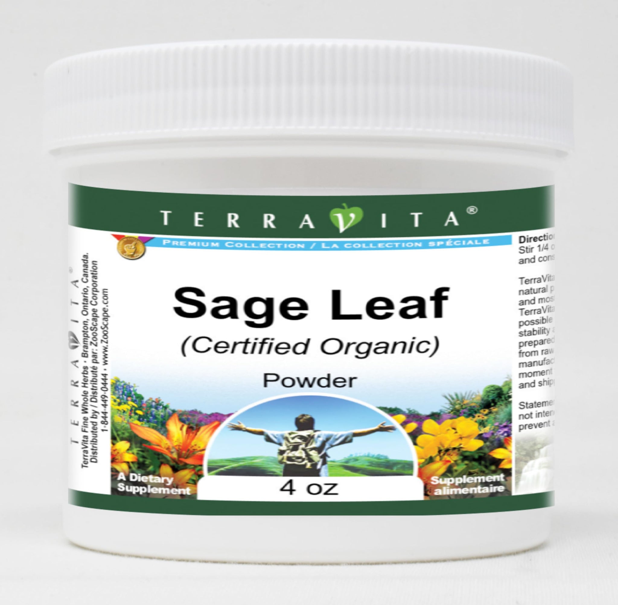 Sage Leaf (Certified Organic) Powder (4 oz, ZIN: 518706) - 3 Pack