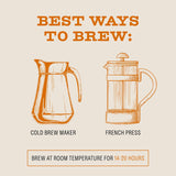 Bizzy Organic Cold Brew Coffee | Breakfast Blend | Coarse Ground Coffee | Medium-Light Roast | Micro Sifted | Specialty Grade | 100% Arabica | 1 LB