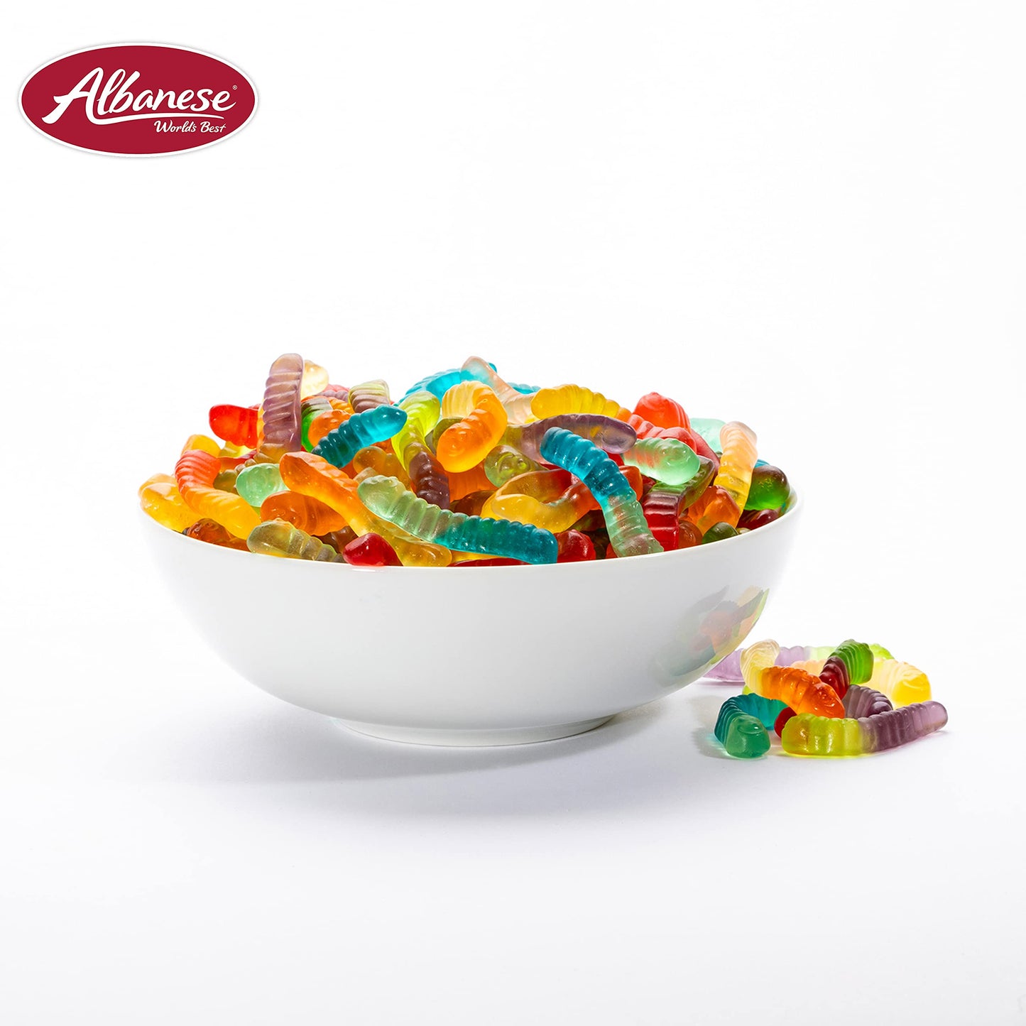 Albanese World's Best 12 Flavor Mini Gummi Worms, 36oz Bag of Candy, Soft & Chewy Candy Snacks, Fruity Flavor Assortment