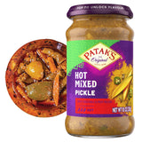 Patak’s Hot Mixed Pickle - Authentic Indian Relish w/Mangoes, Carrots, Limes, Chili Peppers & Aromatic Spices -Perfect for Sandwiches, Salads & Cold
