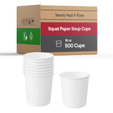 Smarty Had A Party 500 Count 16 oz Paper Bowls - Disposable Soup Bowls 16 oz for Hot Food, Chili, Ice Cream, or Ramen - Leakproof & Heavy Duty Paper