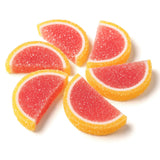 NY Spice Shop Pink Grape Fruit Slices Candy - 8 Ounce Citrus Flavor Chewy Jelly Fruit Slices Candy - Old Fashioned Sliced Pink Grape Fruits Gummies
