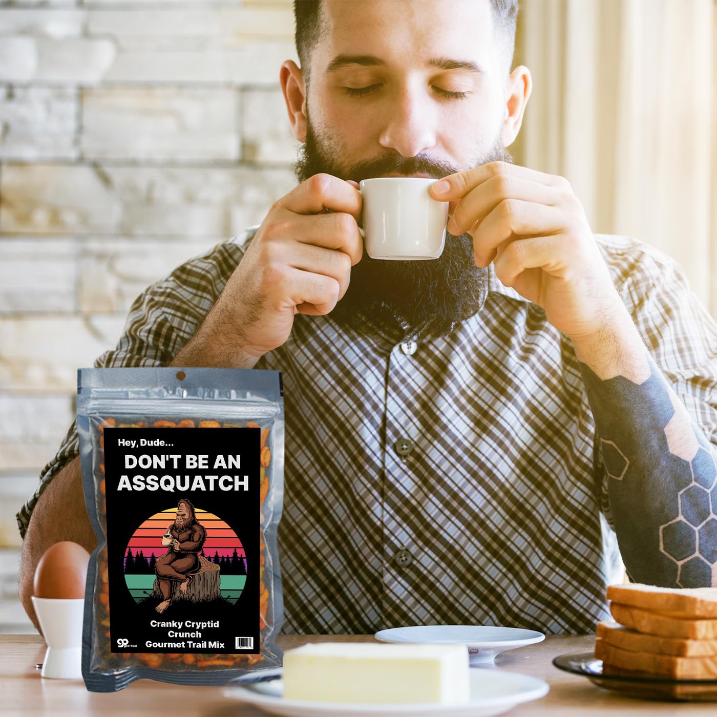 Dont Be An Assquatch Trail Mix for Men Stocking Stuffers for Teen Son Cryptid Bigfoot Monster Sasquatch Lovers Fun Adult Easter Basket Gourmet Snack
