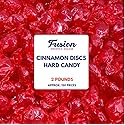 Cinnamon Discs Hard Candy - Bulk 2 Pounds Individually Wrapped Red Cinnamon Candy Disks (Approx 150 Pieces) - Holiday Bulk Fiery Candy
