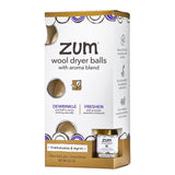 Zum Indigo Wild Laundry Dryer Balls Kit - Wool Laundry Balls for The Dryer - Essential Oil Spray - Reusable Drying Balls for Laundry - Frankincense
