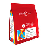 Brain Bean Zen-Blend Organic Coffee Whole Bean with Caprylic Acid MCT (C-8), A-GPC, L-Theanine & Ashwagandha Extract - Premium Grade Organic Coffee