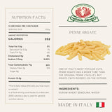 Rustichella d'Abruzzo Penne Rigate Pasta (Pack of 3) - 500g Classic Durum Wheat Short Pasta with Ridges - Ideal for Sauces- Cooks in 10-12 Minutes