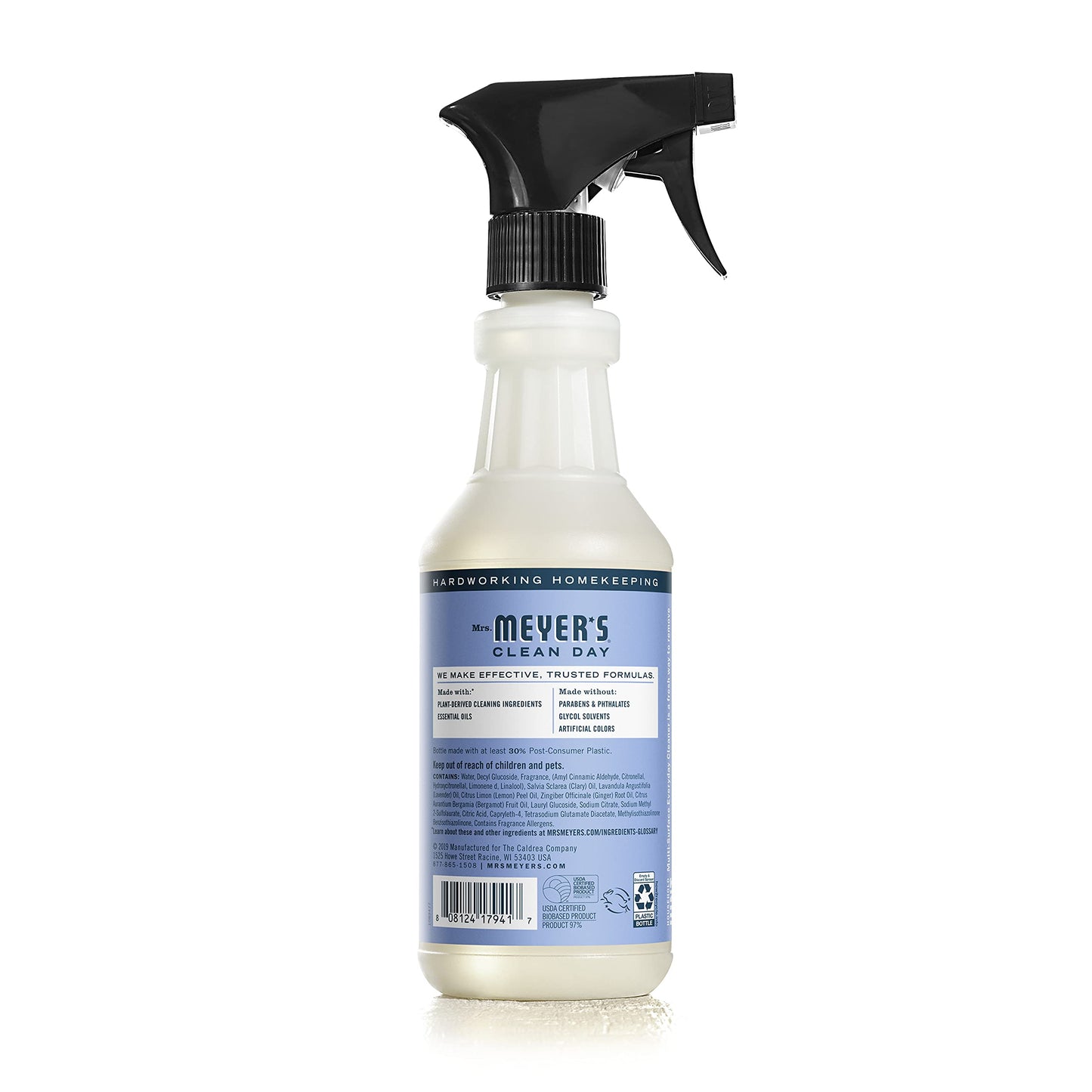 Mrs. Meyer's Clean Day Multi-Surface Everyday Cleaner, Bluebell Scent, 16 ounce bottle (Pack of 2)