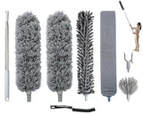 Microfiber Feather Duster with Extension Pole 100 Inches, (8 PCS), Cleaning Brush, Dusters for Cleaning High Ceilings, Cobwebs, Blinds, Cars