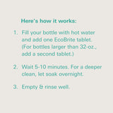 Owala EcoBrite All Natural, Powerful Cleaning Tablets, Cleans Stainless Steel, Tumbler, Insulated, Reusable, and Plastic Water Bottles, Chlorine