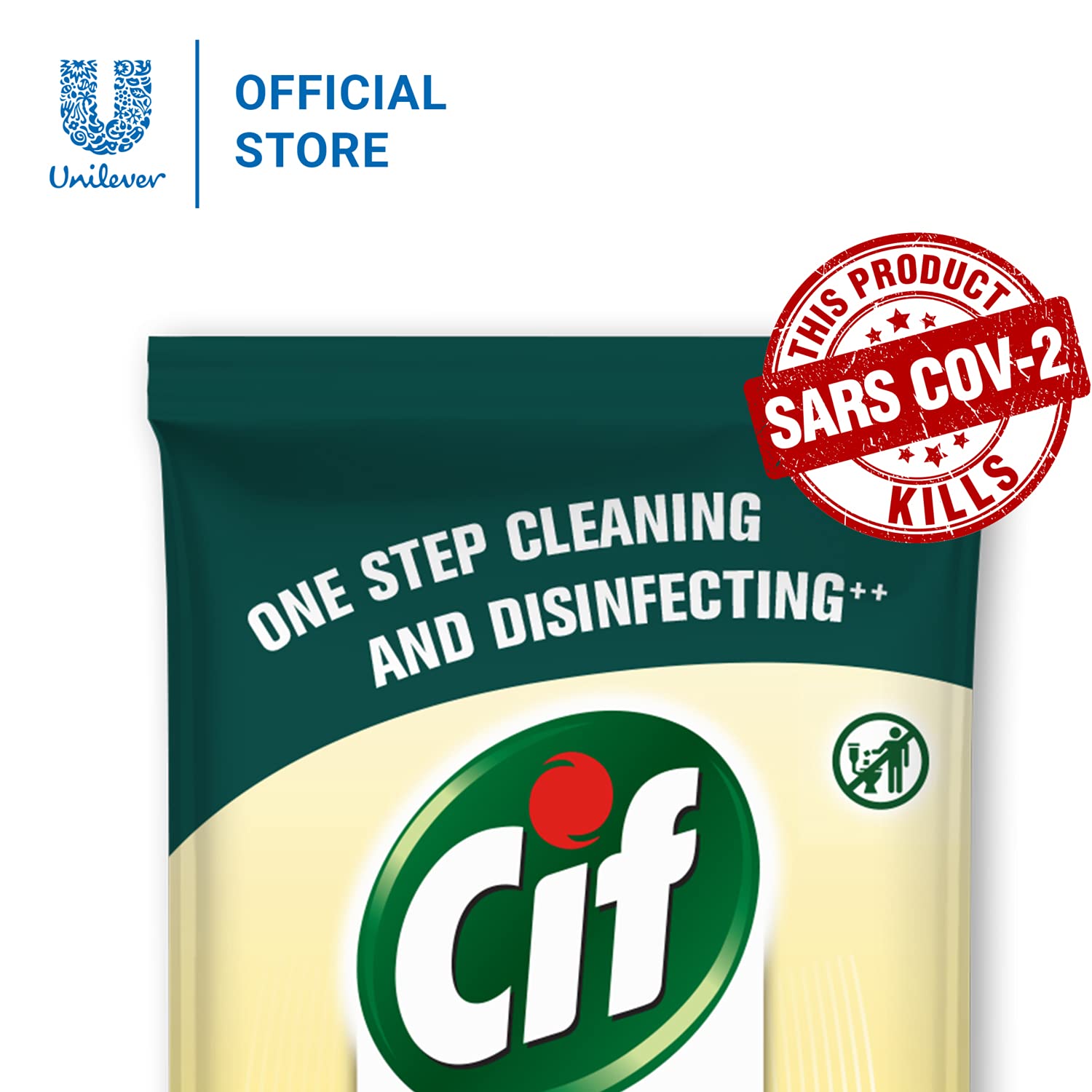 Fine Life Products Cif Multi Surface Disinfecting Hand Wet Citrus Wipes for All Hard Non Porous Surfaces, Remove 99 Percent of Diseases, 32 Count