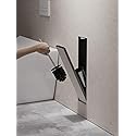 Stainless Steel Recessed Toilet Brush Holder - Invisible in-Wall Bathroom Niche Cabinet with Tileable Door, Enclosed Storage, Hygienic & Space-Saving