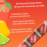 Chaca-Chaca Tamarindo De Frutas - Sal Y Chile Tamarind Mexican Candy, Dulces Mexicanos, 20 Pcs Pack 2 - Authentic Tamarind Candy