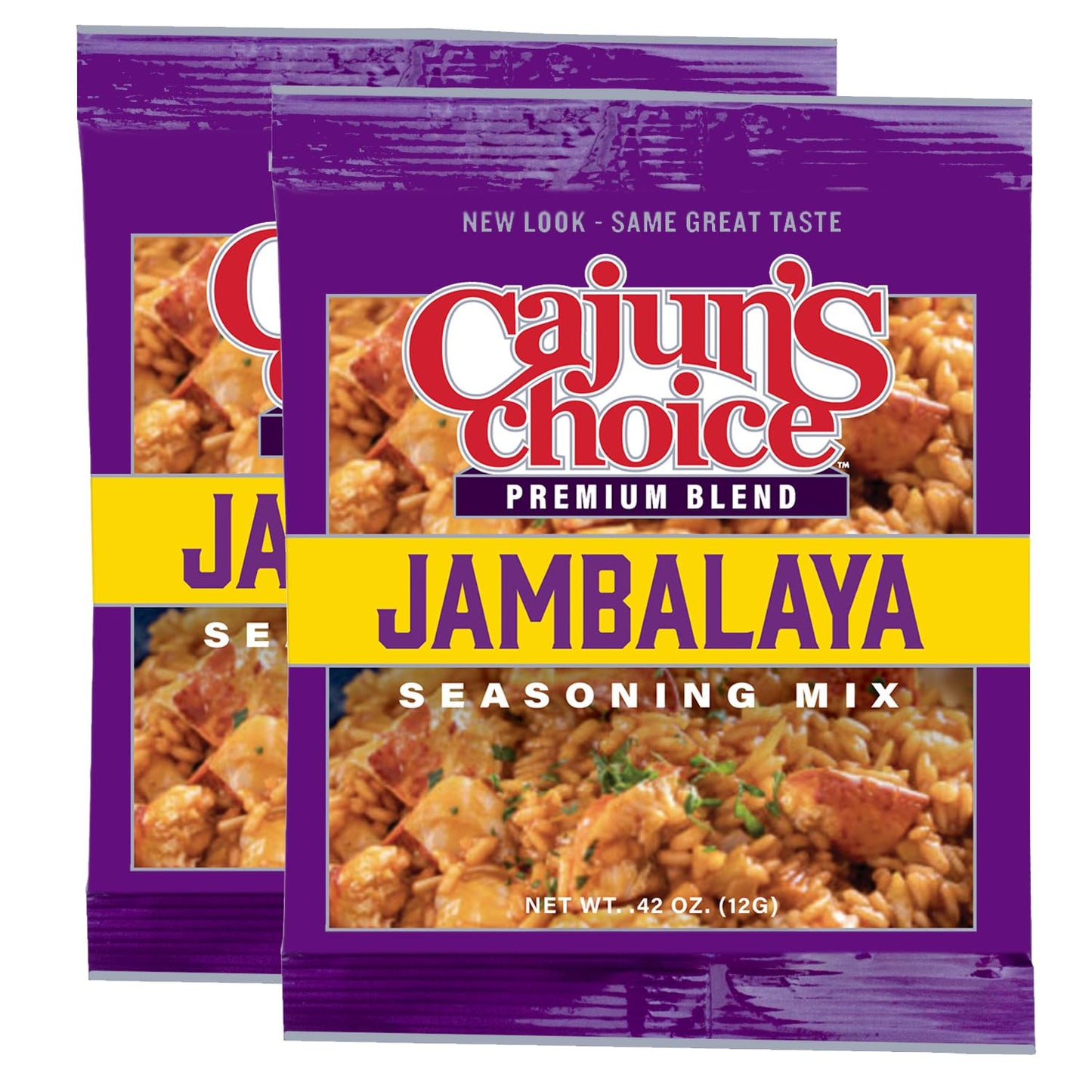 Cajun's Choice Jambalaya Seasoning Mix - 0.42 oz Packet - Pack of 2, All Natural, No MSG - Authentic Louisiana Creole Spice for Chicken, Seafood