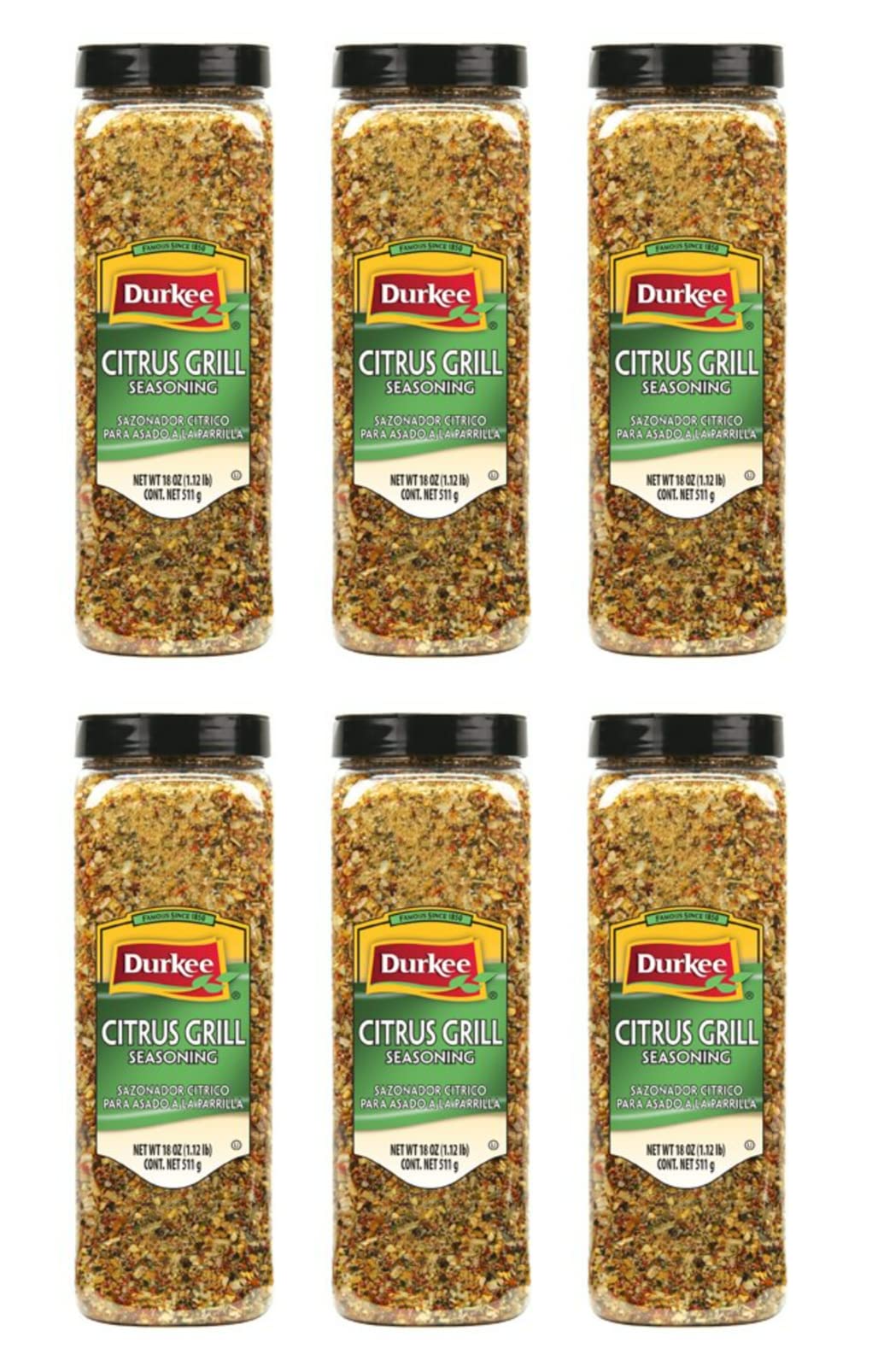Durkee Citrus Grill Seasoning - 18 oz. container, 6 per case
