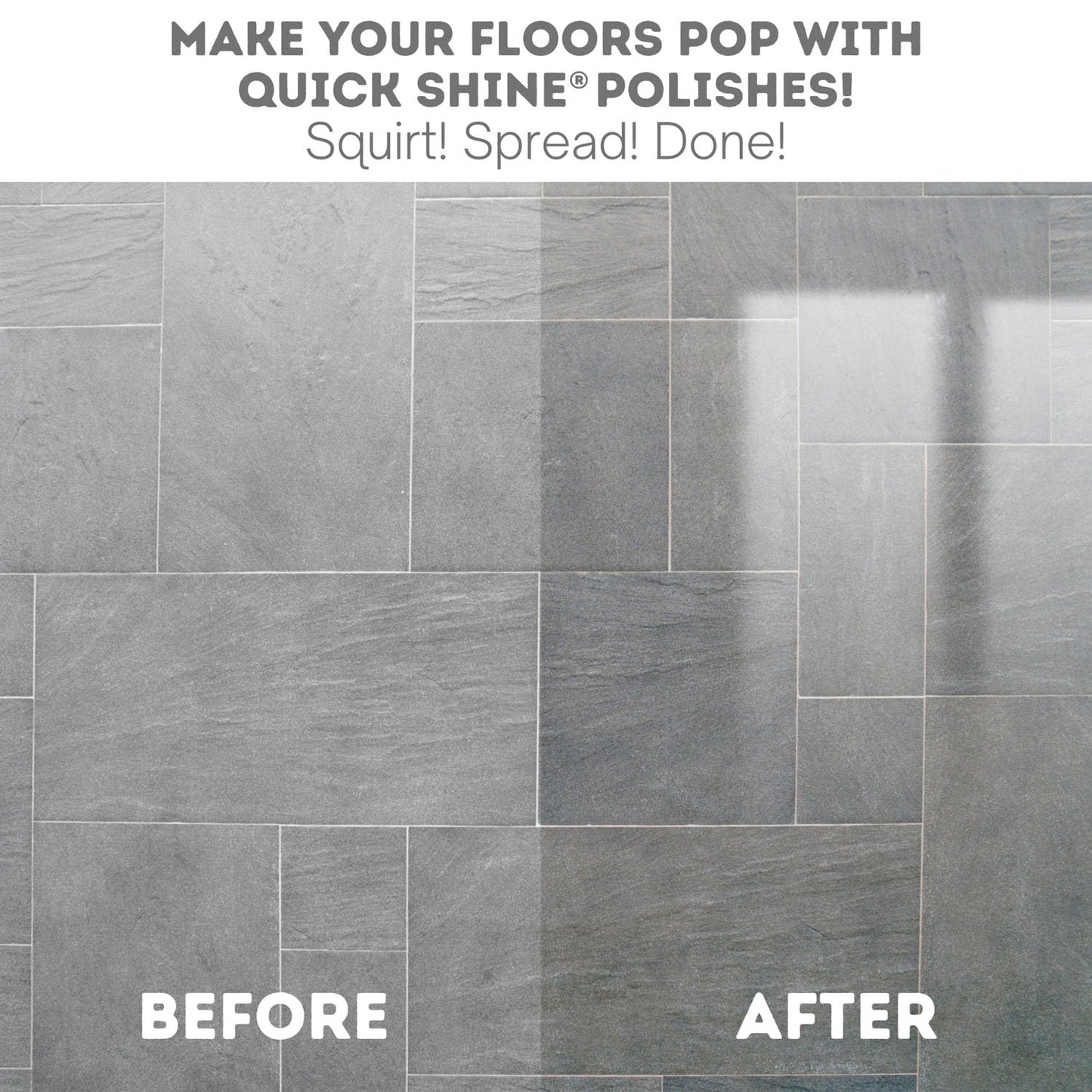 Quick Shine Multi Surface Floor Finish 64oz | Cleaner & Polish to use on Hardwood, Laminate, Luxury Vinyl Plank LVT, Tile & Stone | Safer Choice