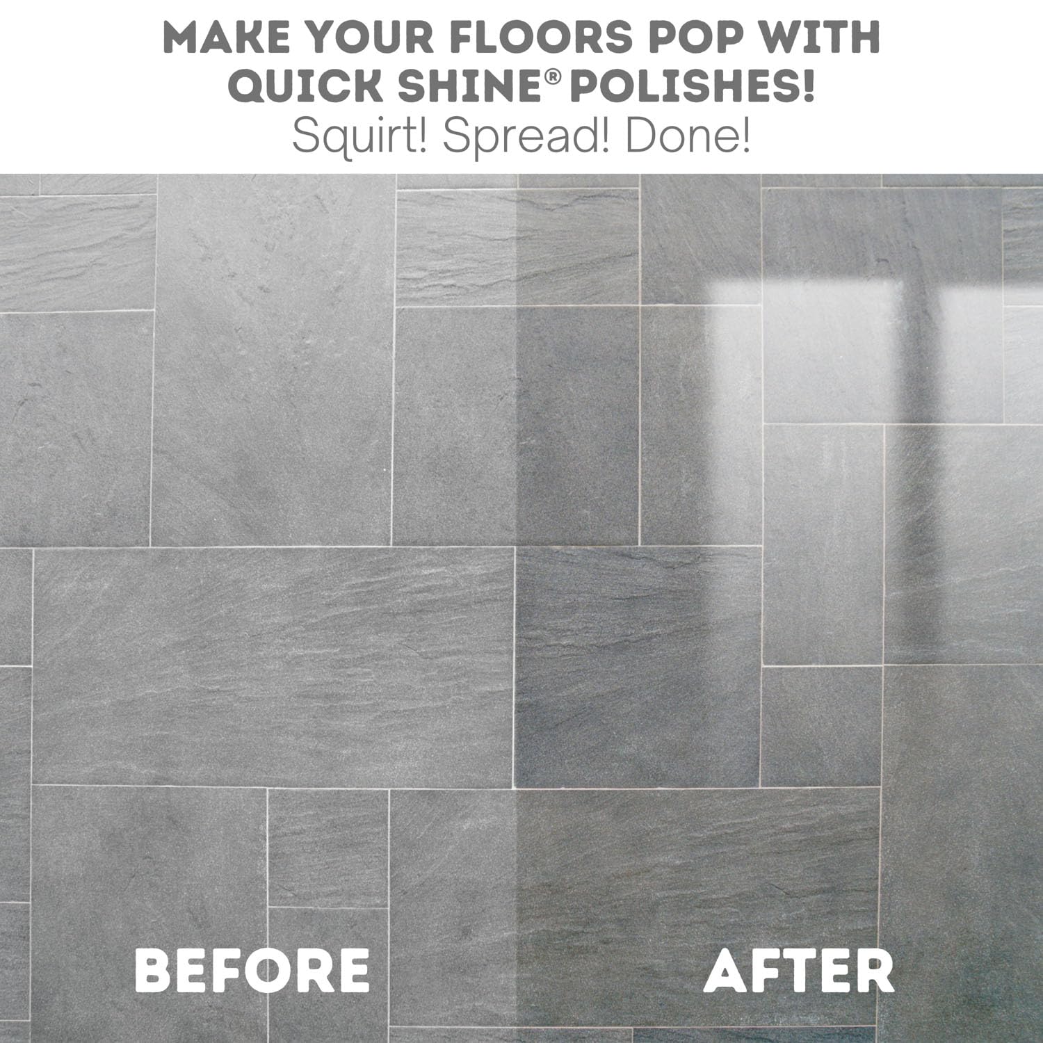 Quick Shine Multi Surface Floor Finish 64oz | Cleaner & Polish to use on Hardwood, Laminate, Luxury Vinyl Plank LVT, Tile & Stone | Safer Choice