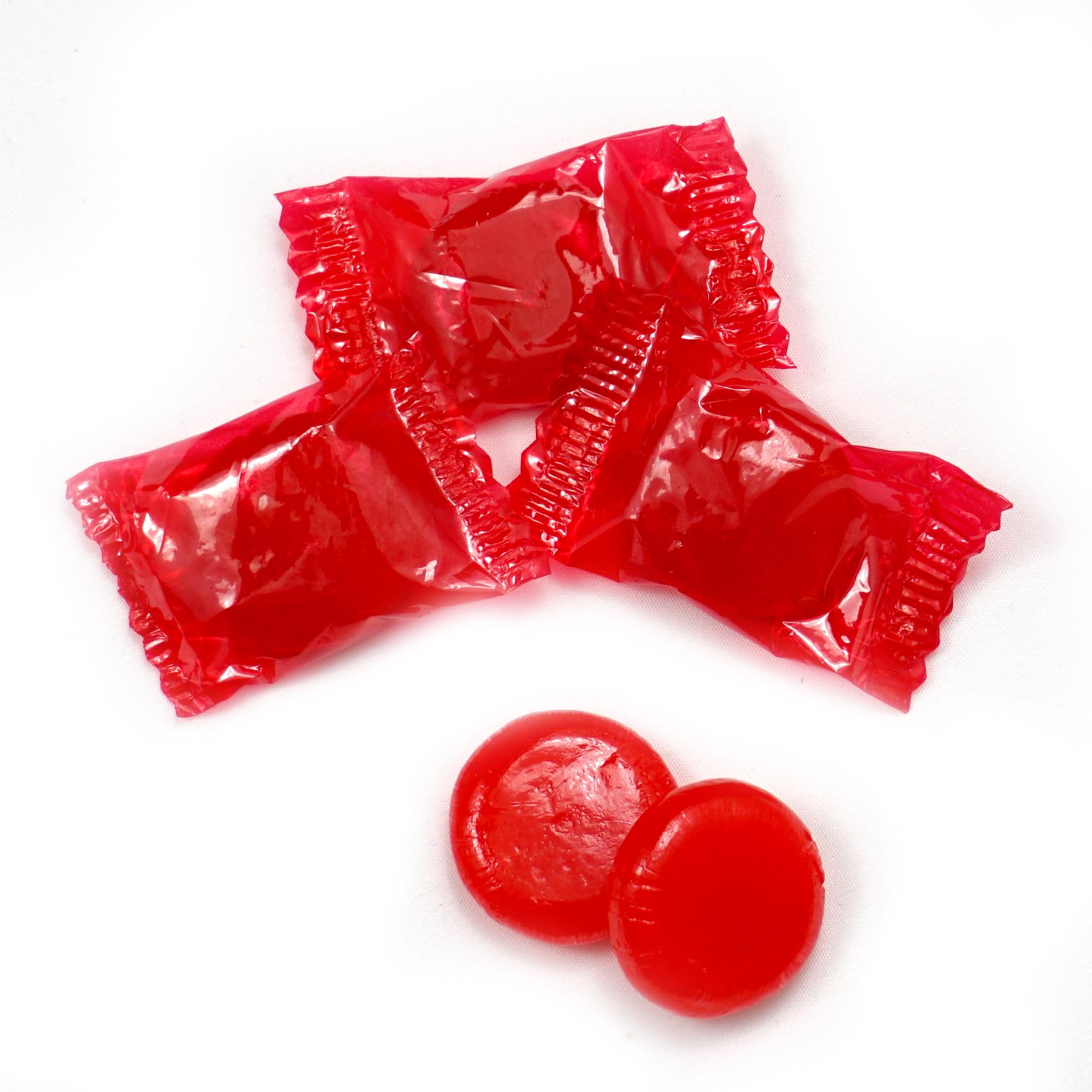 Cinnamon Discs Hard Candy - 2lb Bulk Bag (Approx. 150 pieces) - Cinnamon Candy - Individually Wrapped Old Fashioned Red Candies - The Hampton Popcorn