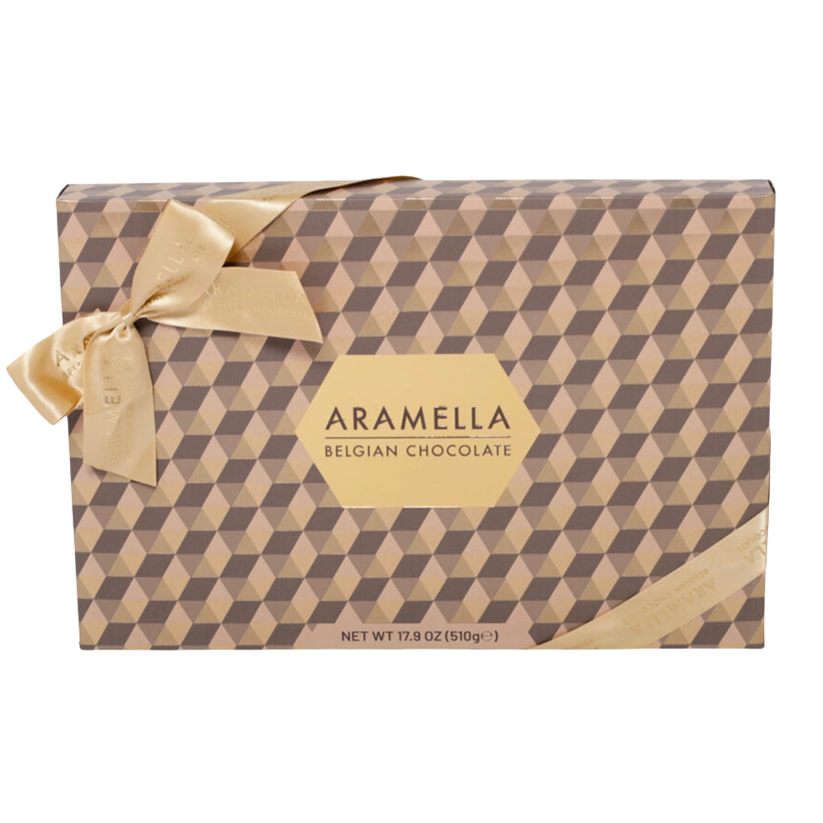 Aramella - 40 Piece Belgian Chocolate Assortment - Brown Gift Box With Gift Bag (17.9oz / 510g)