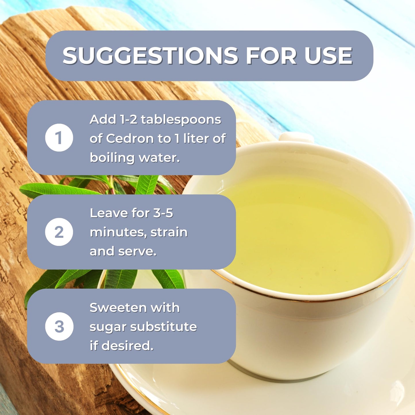 Hanan Lemon Verbena (Cedron) Loose Herbs - Herbal Tea All-Natural Beebrush from Peru’s Andes Mountains Flavor in Cooking Recipes, Potpourri, Perfumes