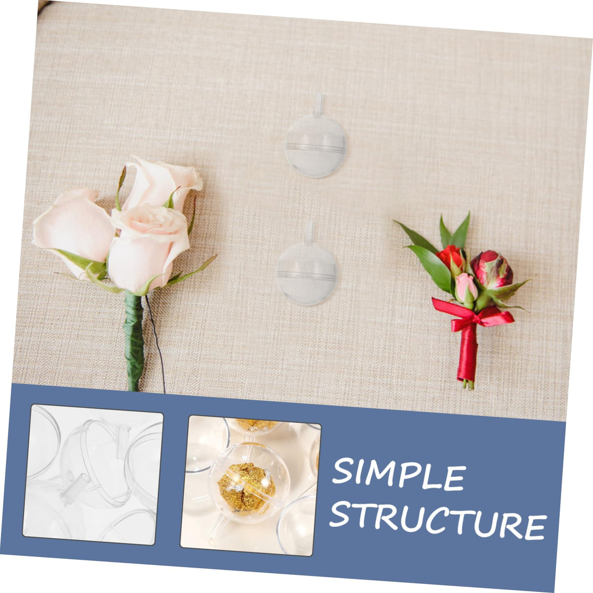 Mikinona 40pcs Transparent Chocolate Bases Candy Holder for Bouquets for Weddings Birthdays and Celebrations Material for and Decoration