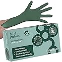 FRAMAR Green Gloves Disposable Latex Free - Powder Free Nitrile Gloves Small, Disposable Rubber Glove Small Nitrile Biodegradable Glove - 100 Pk