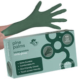 FRAMAR Green Gloves Disposable Latex Free - Powder Free Nitrile Gloves Small, Disposable Rubber Glove Small Nitrile Biodegradable Glove - 100 Pk