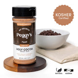 My Secrets Peggy's Food Holy Cocoa Powder - Premium 100% Natural Unsweetened Pure Cacao for Coffee, Smoothies & Desserts - Rich Dark Chocolate Flavor, Vegan, Keto, No Additives - 4 Oz