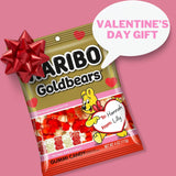 Haribo Valentine's Day Gummy Goldbears, Assorted Fruit Flavors, Seasonal Candy Gift with To/From Section, 4 Ounces (Pack of 3)