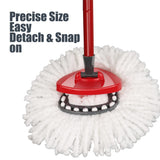 Mop Replace Head [ 3 Pack ] Mop Refills Compatible with Triangle Spin Mop, Made of Microfiber, Deep Cleaning Machine Washable and Easy-to-Replace