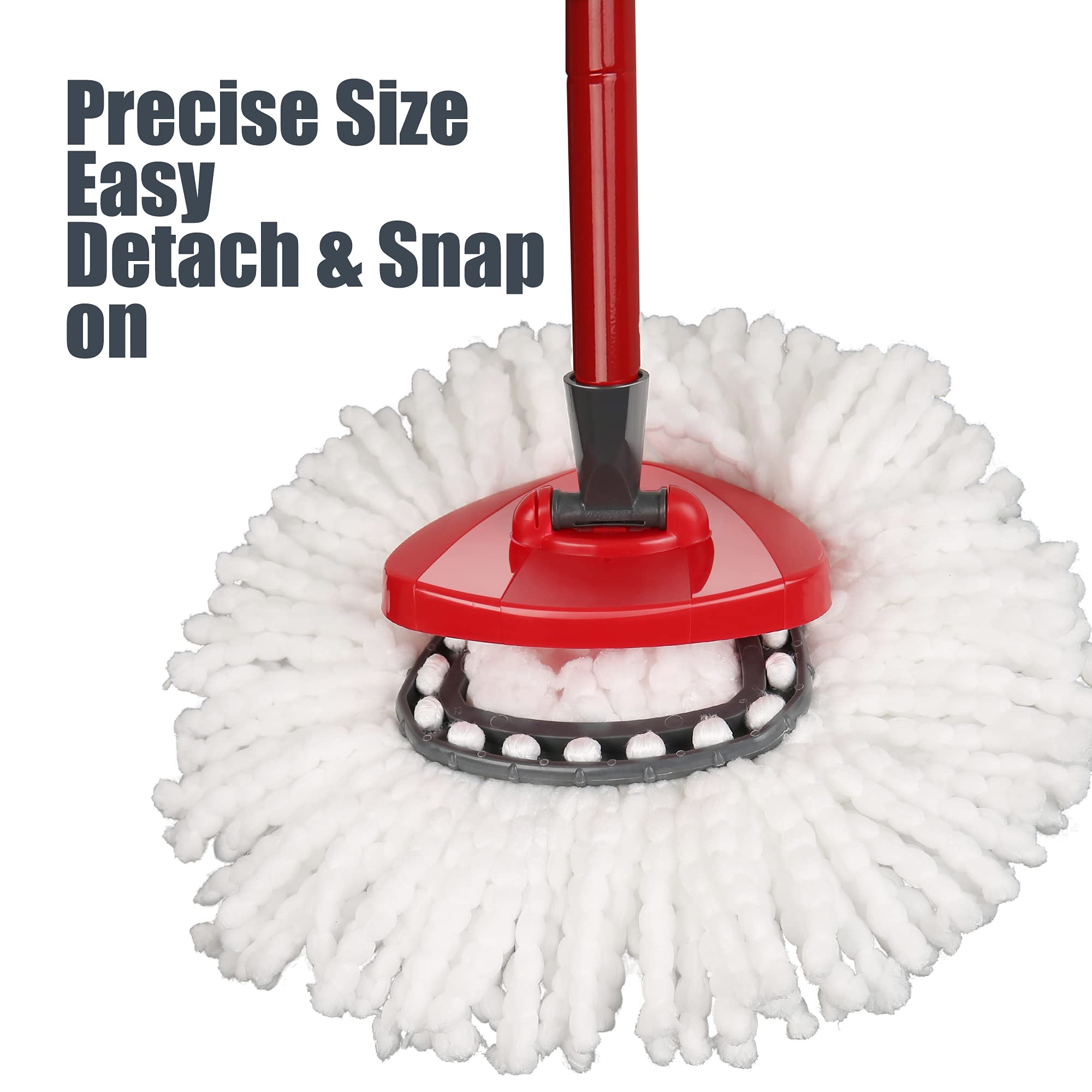Mop Replace Head [ 3 Pack ] Mop Refills Compatible with Triangle Spin Mop, Made of Microfiber, Deep Cleaning Machine Washable and Easy-to-Replace
