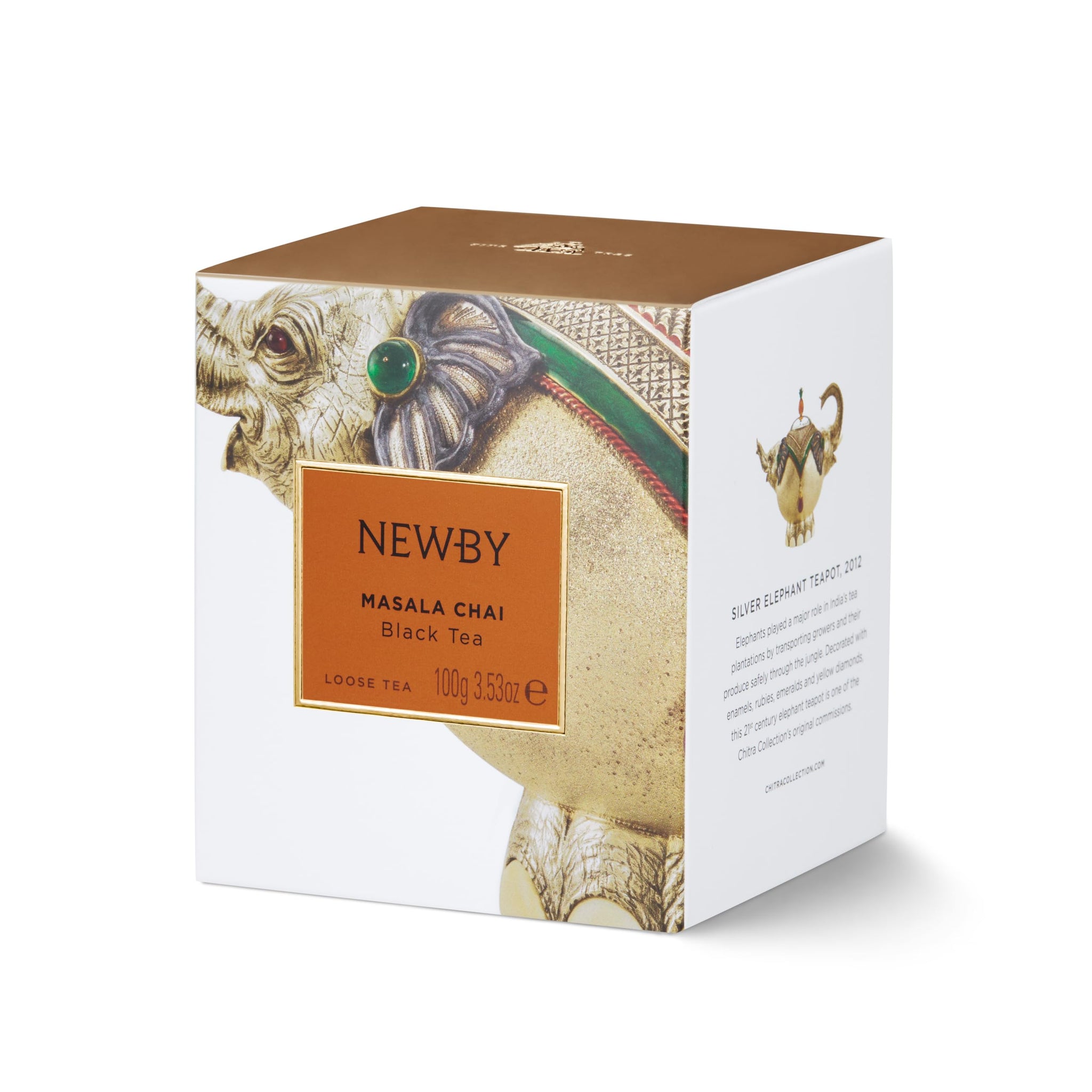 Newby London Masala Chai Heritage - Loose Leaf (100 g / 3.53 oz Carton) - Spiced Indian Black Tea Blend