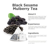 NESTLADY Black Sesame Mulberry Tea, Beans, Goji Berries, Rice Combination Tea, , All Natural Herbal Flower Nourishing Tea Bags (20 Bags, 140g, 7g/Bag)