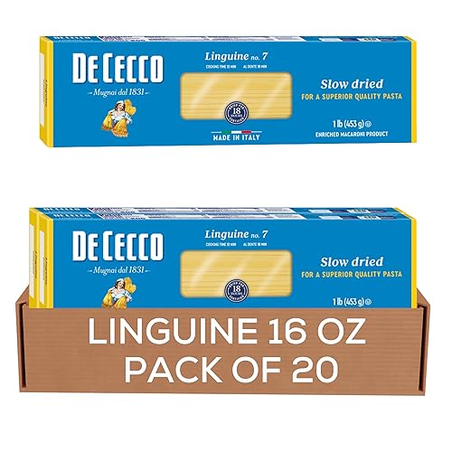 De Cecco Semolina Pasta, Linguine No.7, 1 Pound (Pack of 20)