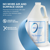 Zero Odor Multi-Purpose Odor Eliminator, Air and Surface Odor Remover for Home, Bathroom, Kitchen, and Closet, Refill, 128 oz