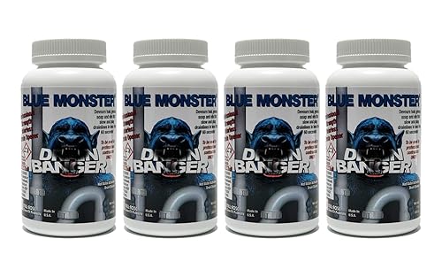 Set of 4 Blue Monster Drain Banger Drain Cleaner