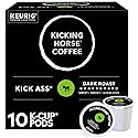 Kicking Horse Coffee, Kick Ass, Single Serve Keurig K-Cup Pods, Dark Roast Coffee, 10-Count Box