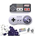 SNES, NES Nintnendo Controller Tin Candy and Mints (2 Pack) Wild Berry and Peppermint Flavor Gift Stuffer with 2 GosuToys Stickers