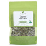 Biokoma Organic Coltsfoot Leaves 50g 1.76oz USDA Organic Tussilago farfara Dried Herb Cut & Sifted Respiratory Support Soothing Herbal Tea Resealable