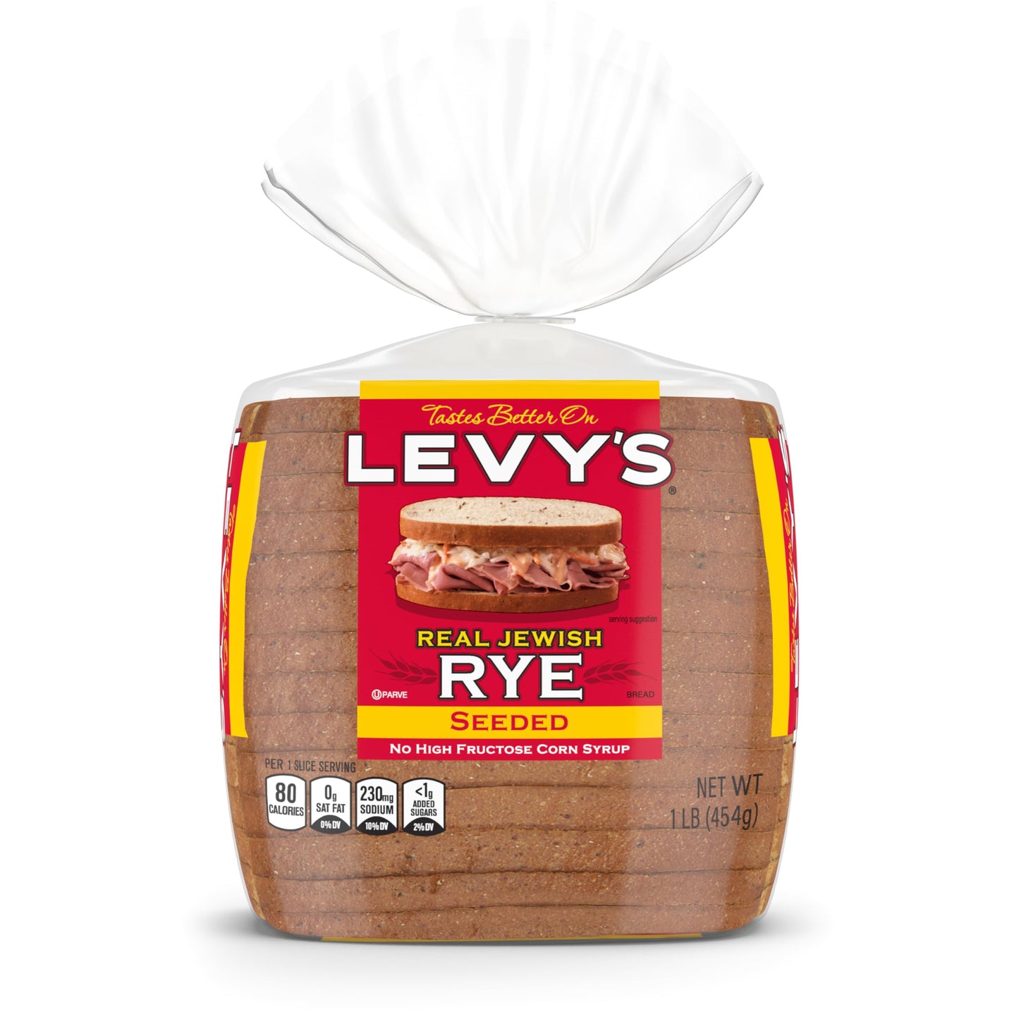 Levy's Seeded Rye Bread, Rye Bread, 16 oz Bag
