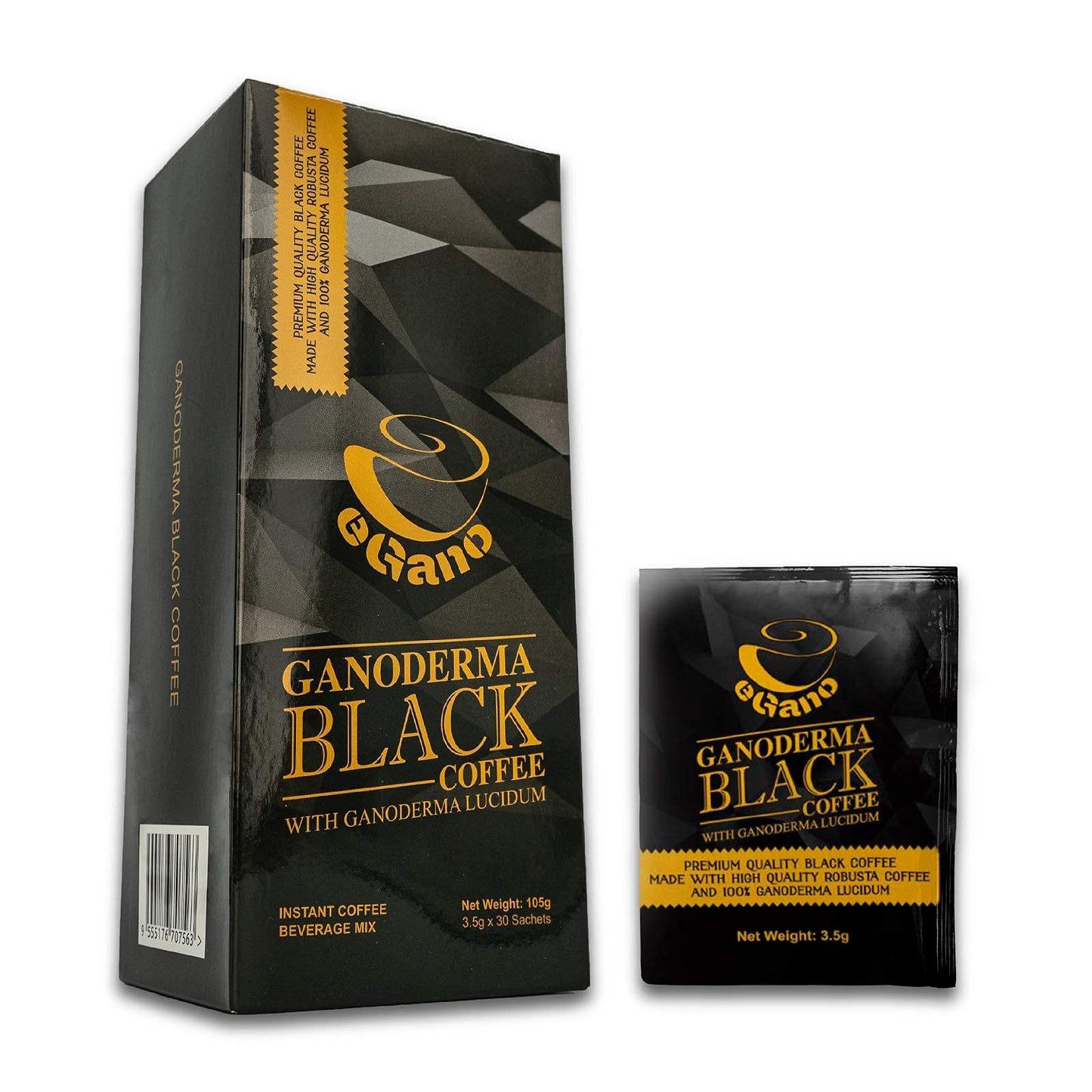 6 Boxes eGano Premium Ganoderma Black Coffee Instant Coffee With Ganoderma Lucidum Extract (3.5g x 30 Sachets/Box)