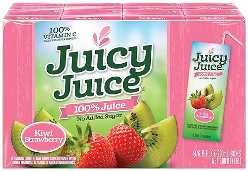 Juicy Juice Kiwi Strawberry Single Serve Box, 54 Fluid Ounce -- 4 per case.