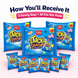 DOUzzle Kosher, Stack 'n Snack Candy Blocks, Edible Bricks, Building Blox, Construction Cake Toppers, (30 Pack), Individually Wrapped Treats, Birthday