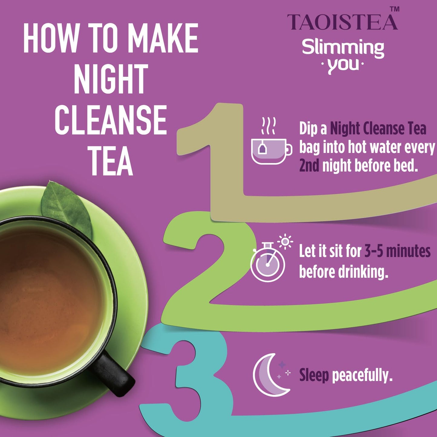 TAOISTEA Detox Tea - 14 Day Natural Herbal Blends for Colon Cleanse, Bowel Movement and Regulation, Promote Digestive Health and Weight Loss for Men