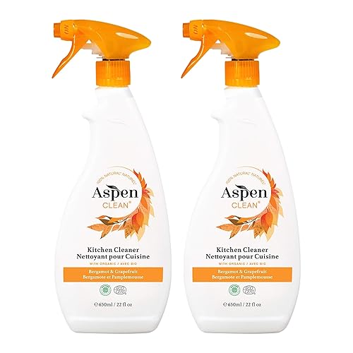 AspenClean | Kitchen Spray Cleaner | Plant-Based Degreaser for Grease & Grime | Multi-Surface Cleaner | Non - Toxic | 100% Natural | EWG Verified |