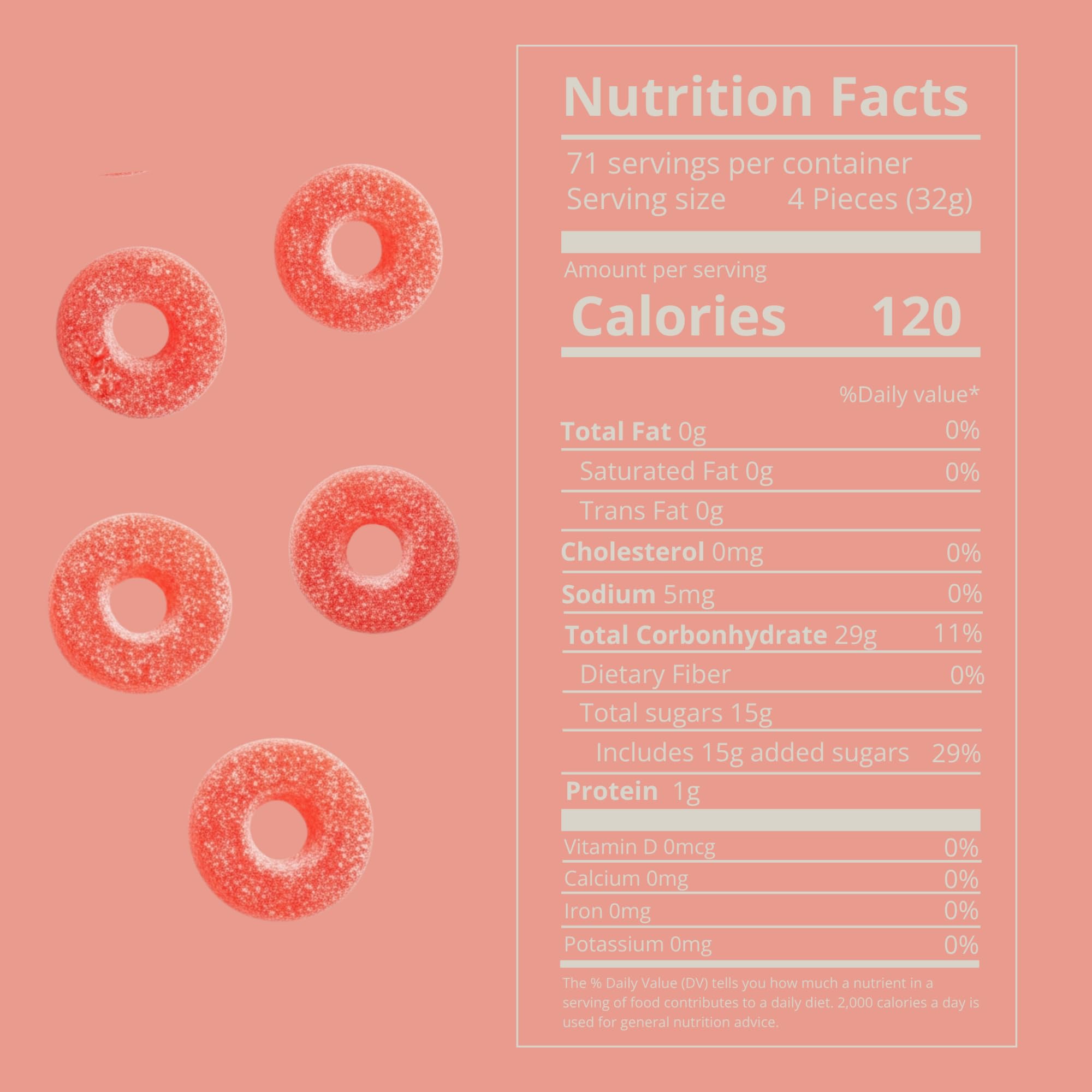 Kervan Candy Bebeto Watermelon Rings - Fruity, Soft, Sweet & Sour Gummy Candy Bulk for Kids, Gift Snacks and Parties - Watermelon Ring Gummies Big
